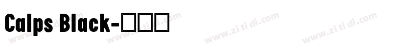 Calps Black字体转换